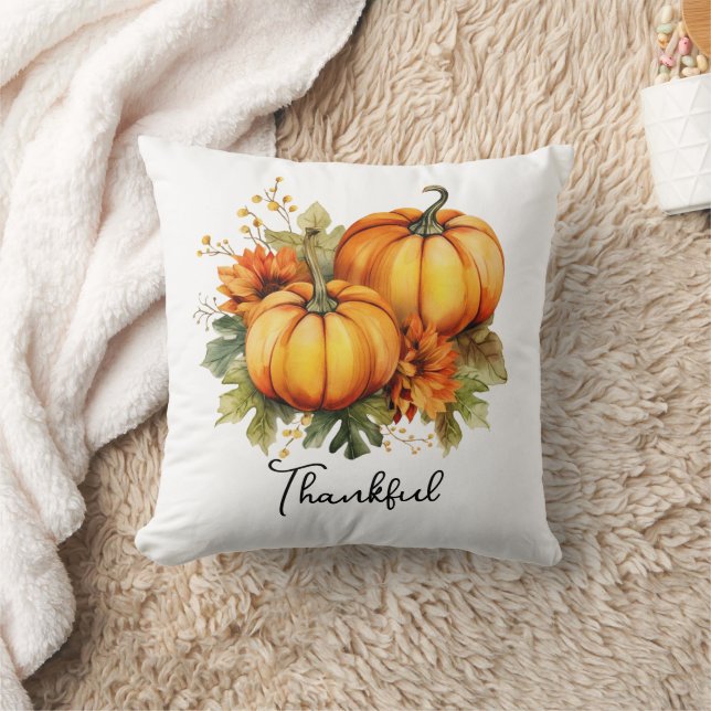 Herbstgome mit Pumpkins Niedlich Herbst Erntedank Kissen (Decke)