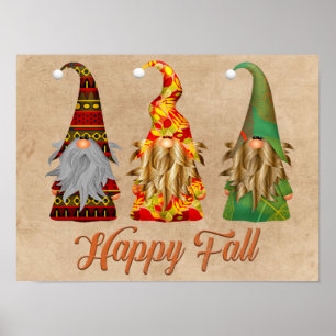 Herbstgomes Happy Fall Poster