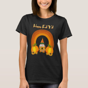 Herbstgomes Zwerg Frühjahr Herbst Leopard Druckpum T-Shirt