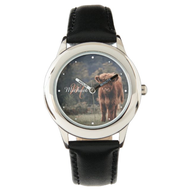 Herbstgras-Monogramm für Höllenkälber Armbanduhr (Vorderseite)