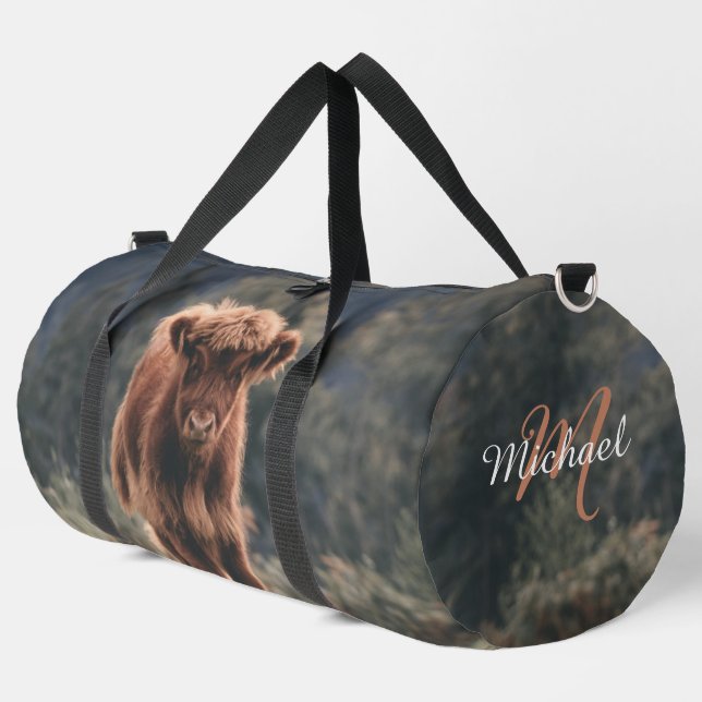 Herbstgras-Monogramm für Höllenkälber Duffle Bag (Linke Ecke)