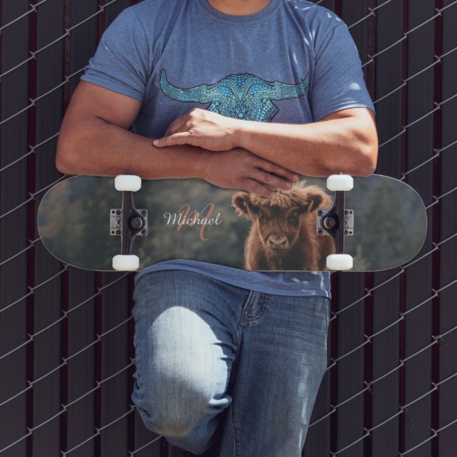 Herbstgras-Monogramm für Höllenkälber Skateboard (Außenbereich 3)