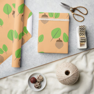 Herbstgrün Blatt Herbstzeit Geschenkpapier