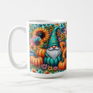 Herbstgrundel mit kraftvollen Pumpkins und Blume Kaffeetasse
