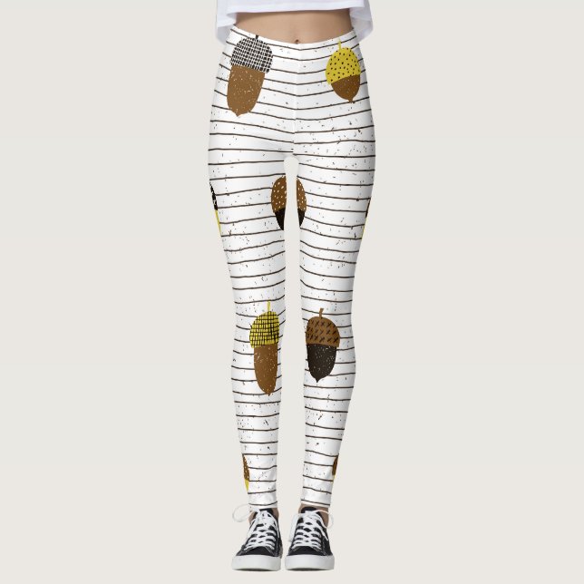 Herbstgutschriften: Vintage Tiere Leggings (Vorderseite)