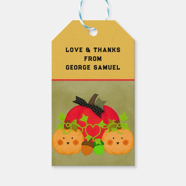 HerbstHalloween-Brautparty-Gift-Tags Geschenkanhänger (Vorderseite)