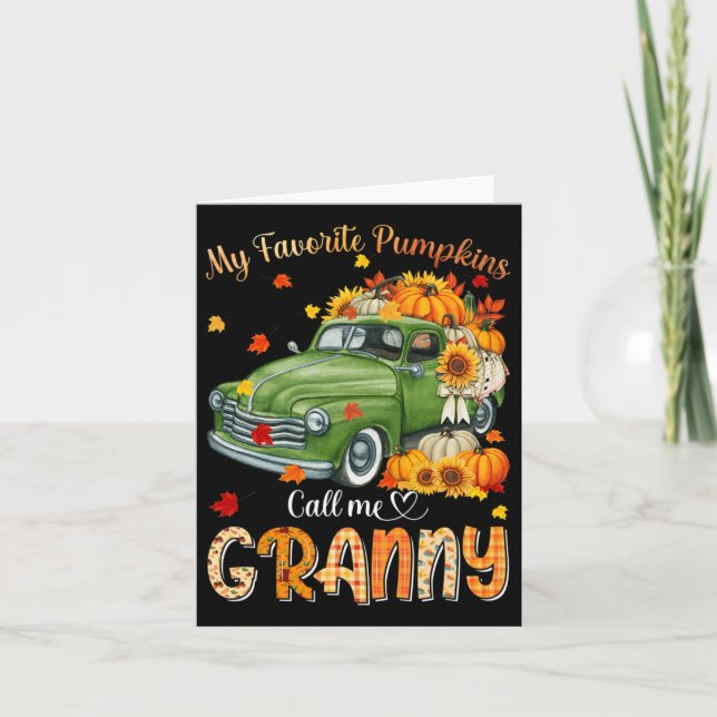 HerbstHalloween Fall Mein Lieblings-Kürbis ruft mi Karte (Vorderseite)