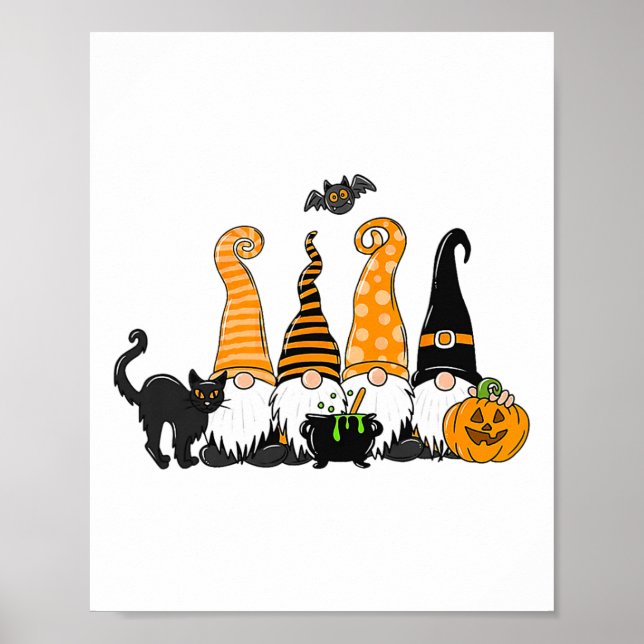 HerbstHalloween-Gnome Niedlicher Herbstpumpenfall  Poster (Vorne)