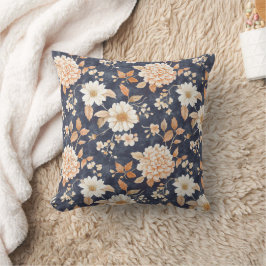 Herbsthaus Fall Throw Blue Floral Kissen