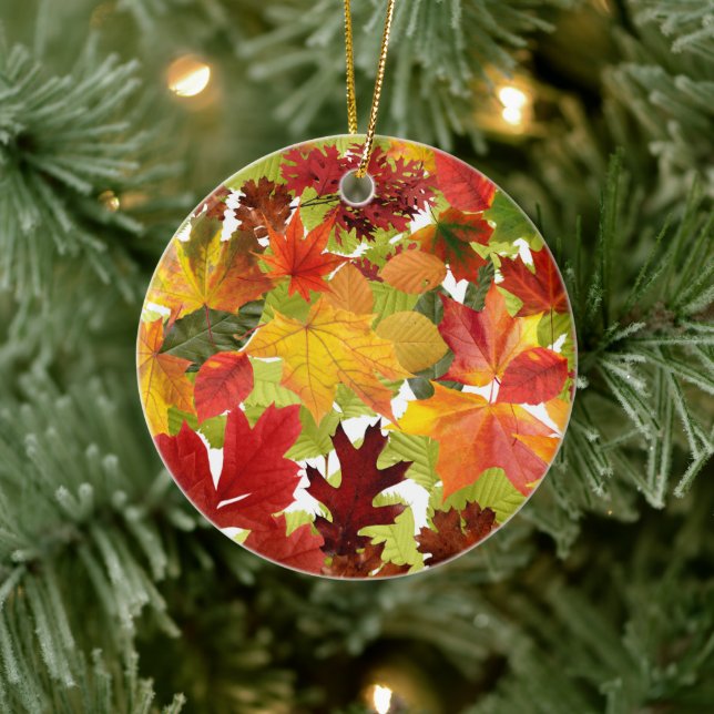 HerbstHerbstlaube Keramik Ornament (Baum)