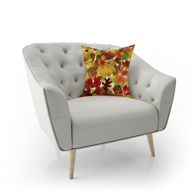 HerbstHerbstlaube Kissen (Autumn Fall Leaves Throw Pillow by Looly Elzayat
)
