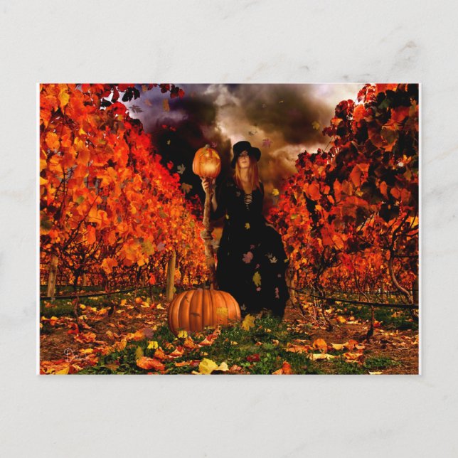Herbsthexe Postkarte (Vorderseite)