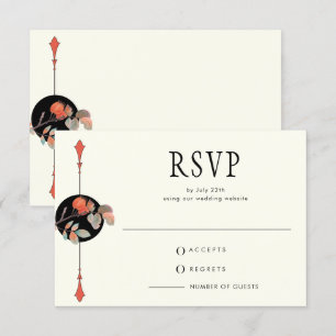 Herbsthochzeit Mitternacht RSVP Karte