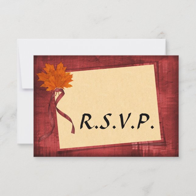 Herbsthochzeit RSVP Karte (Vorderseite)
