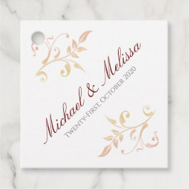 Herbsthochzeit Swirl Geschenkanhänger