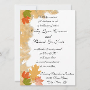 Herbsthochzeit von Herbstlauben Einladung