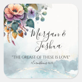 Herbsthochzeiten Quadratischer Aufkleber