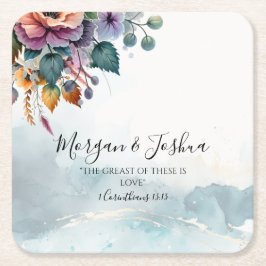 Herbsthochzeiten Rechteckiger Pappuntersetzer