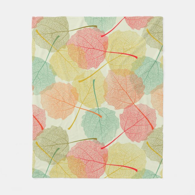 Herbstholz aus Digitalpapier Fleecedecke (Vorderseite)