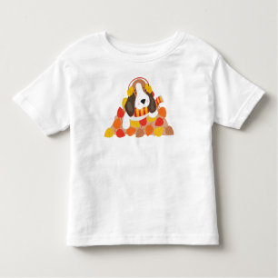 Herbsthund, Niedlicher Hund, Basset-Hund, Herbstle Kleinkind T-shirt