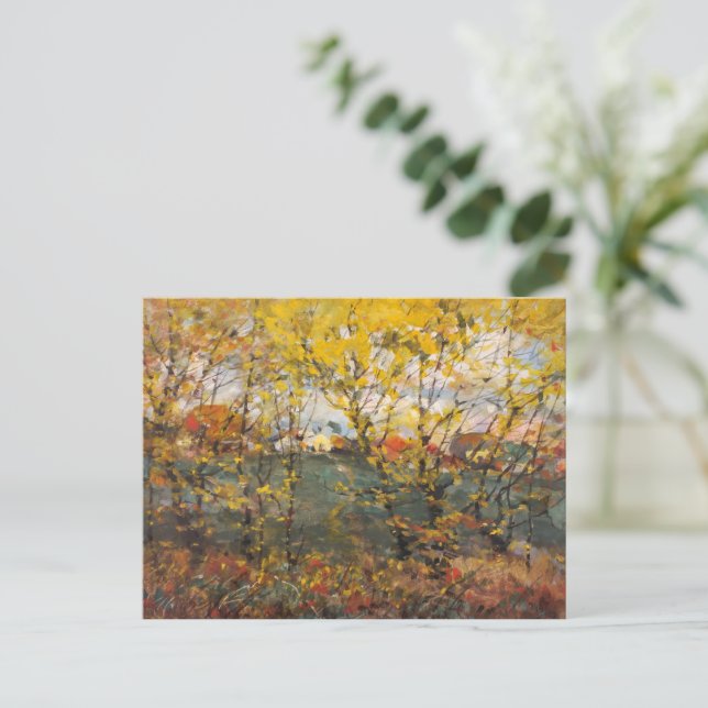 HerbstIllustration Vintag Berühmtes Gemälde Postkarte (Stehend Vorderseite)