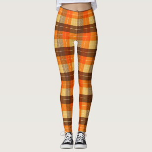 Herbstinspirierte Karos Leggings