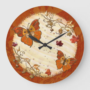 Herbstjuwelen Große Wanduhr