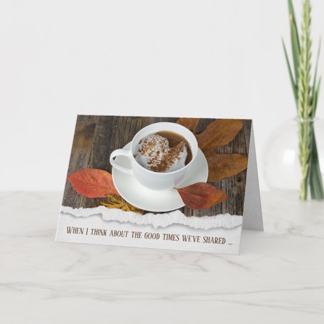 Herbstkaffee Karte (Vorderseite)