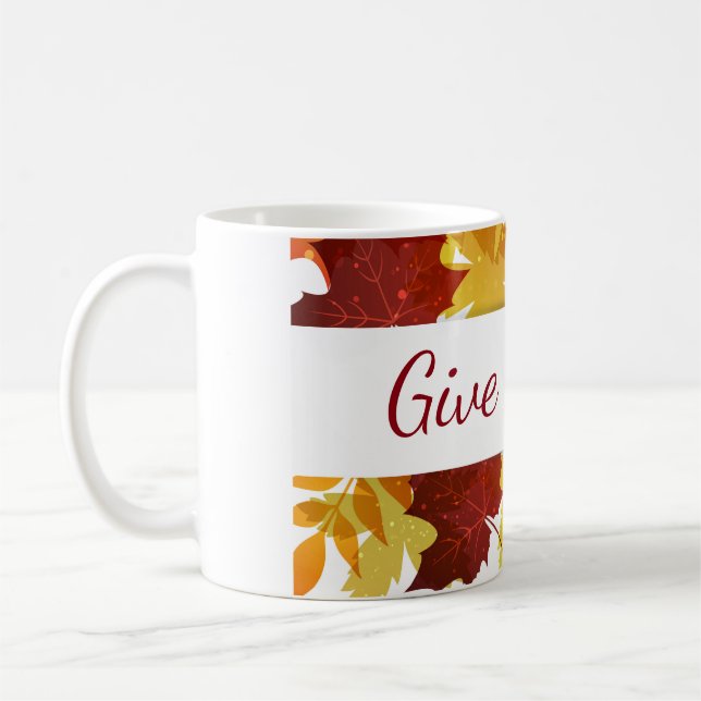 Herbstkaffee Tasse Danke (Links)