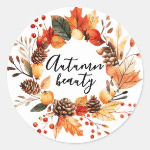 Herbstkaffee-Tasse Runder Aufkleber