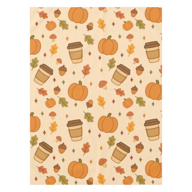 Herbstkaffee Tischdecke (Vorderseite)