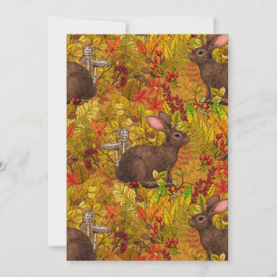 Herbstkaninchen auf Ocker