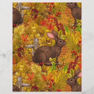Herbstkaninchen auf Ocker