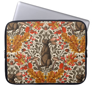 Herbstkaninchen auf weiß laptopschutzhülle