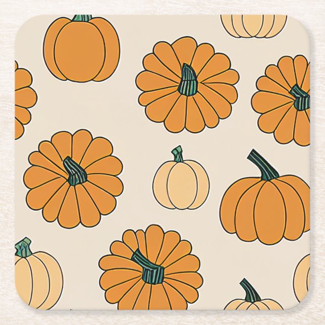 Herbstkarierter Erntedank Rechteckiger Pappuntersetzer (Vorderseite)