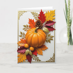 Herbstkarte, Glücksfall-Karte, Herbstkarte, Hallow Feiertagskarte