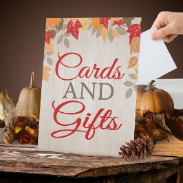 Herbstkarten und Geschenke Bridal oder Hochzeit Sockelschild