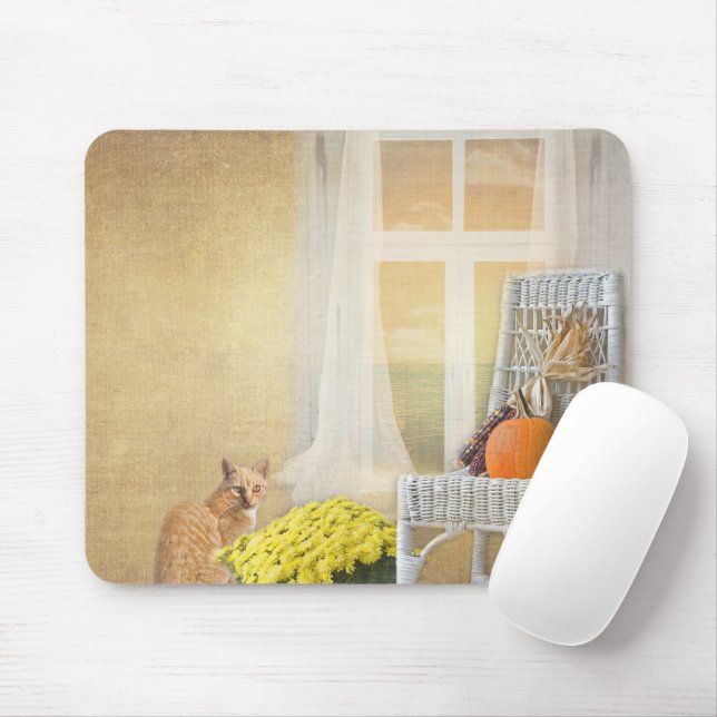 Herbstkatze Mousepad (Mit Mouse)