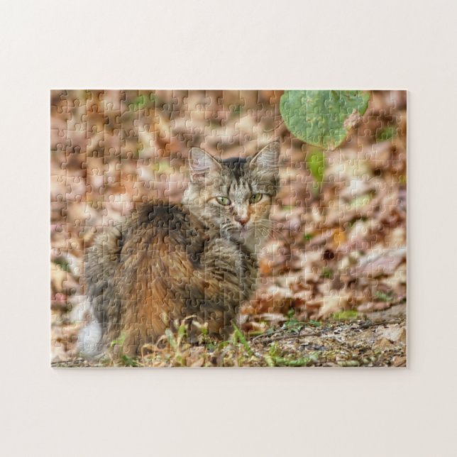 Herbstkatze Puzzle (Horizontal)