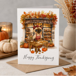 Herbstkatzenbäckerei Erntedank Herbstkatzenliebhab Karte