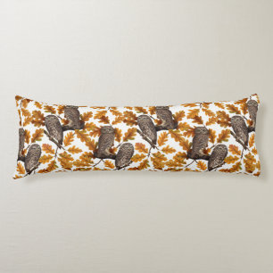 Herbstkauz auf Baumwolle weiß Seitenschläferkissen