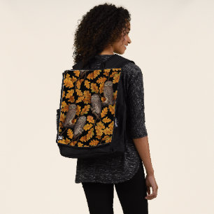 Herbstkauz auf schwarz rucksack