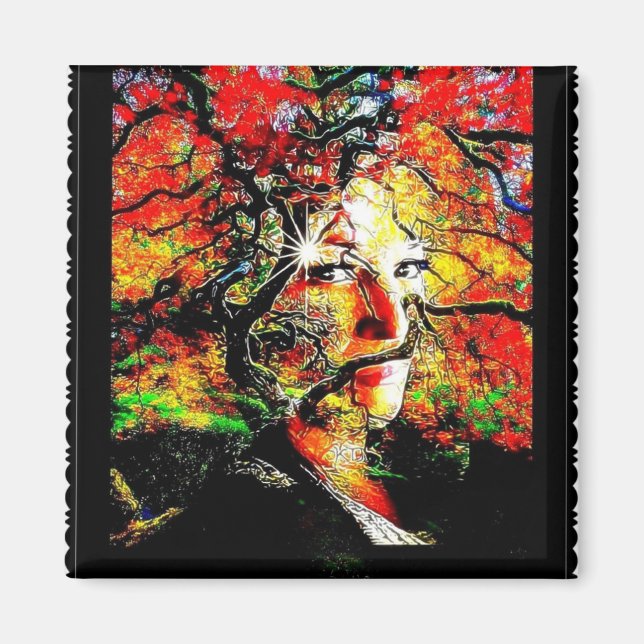 Herbstkerze Magnet (Vorne)