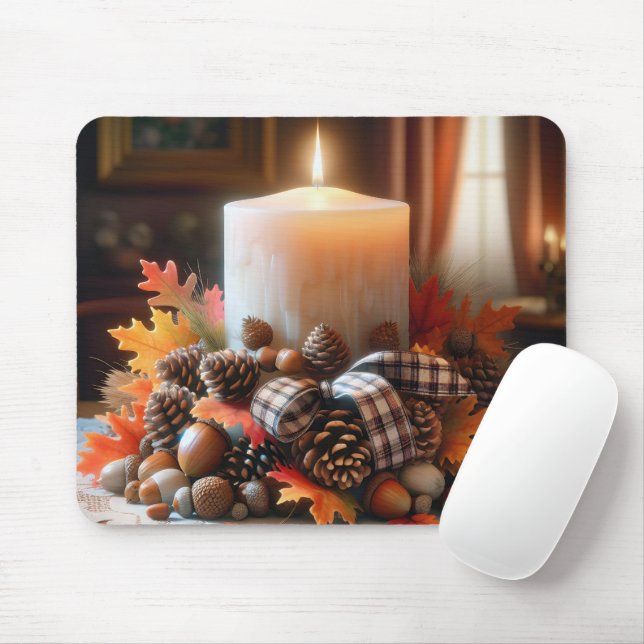 Herbstkerze Mousepad (Mit Mouse)