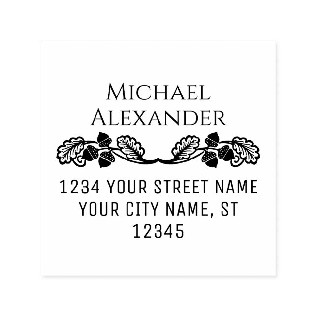 Herbstkerzen Folienname Rücksendeadresse W.1#2 Permastempel (Design)