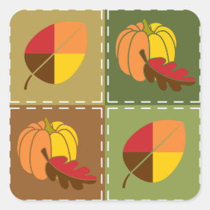 Herbstkleber Quadratischer Aufkleber