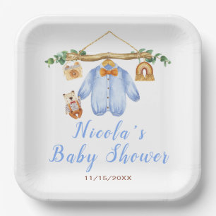 Herbstkleidung Boy Baby Dusche Pappteller