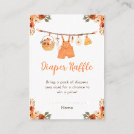 Herbstkleidung Linie Boy Baby Dusche Windeln Winde Begleitkarte