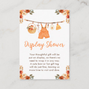 Herbstkleidungslinie Baby-Junge Display Dusche Begleitkarte