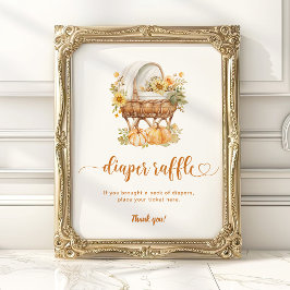 Herbstklumpen Vintage Windelwanne Poster